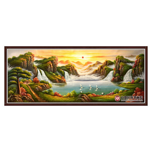 郑一坡《鸿运天成》70×180cm 油画横幅作品 办公室/客厅挂画 商品图0