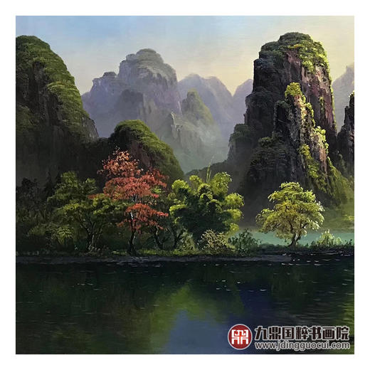 郑一坡《漓江山水》70×180cm 油画横幅作品 办公室/客厅挂画 商品图3