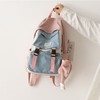 日系拼色工装风双肩包书包女韩版ins初中高中学生简约背包女 商品缩略图0