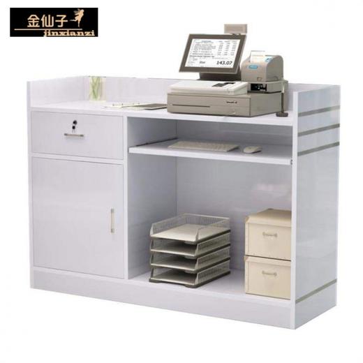 放电脑市美容院服装店前台实木餐边柜烤漆收吧台桌商 商品图4