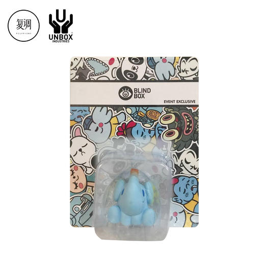 Unbox Elfie系列 蓝色小象 搪胶 限定 潮玩 摆件 商品图4