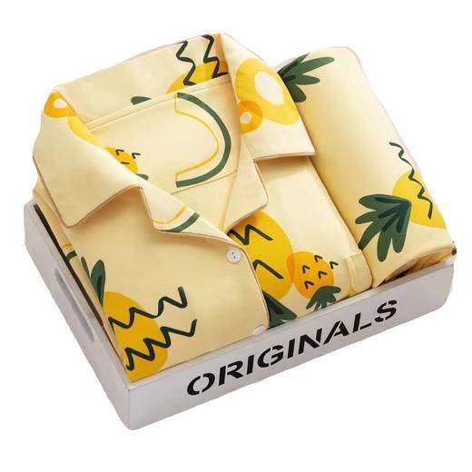 【瑜伽生活家】【春秋翻领睡衣女开衫】长袖长裤卡通内衣女士家居服套装 商品图4