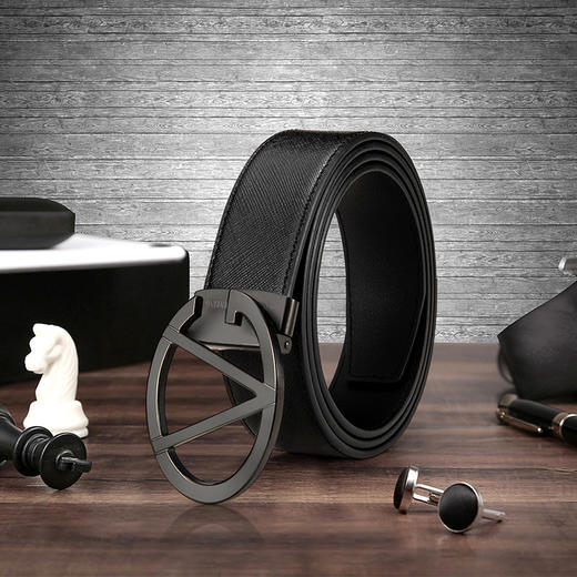 卓凡尼·华伦天奴 铂爵 真皮皮带 GV2132XB 商品图0