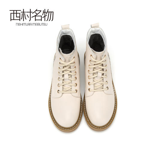 西村名物商场同款厚底马丁靴女2020新款防滑耐磨皮短靴子T284S42951 商品图2