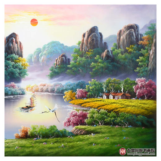 郑一坡《青松迎客》200×82cm 油画横幅作品 客厅/卧室挂画 商品图5