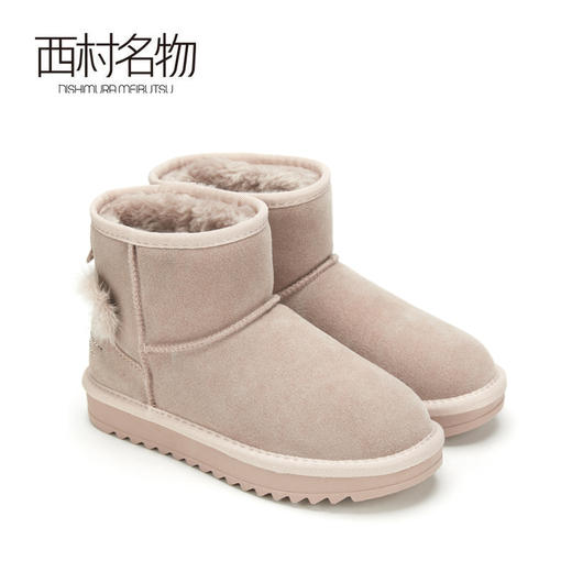 西村名物2020冬季新款雪地靴女平底加绒毛毛短靴防滑T29DS40891 商品图1