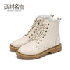 西村名物商场同款厚底马丁靴女2020新款防滑耐磨皮短靴子T284S42951 商品缩略图3