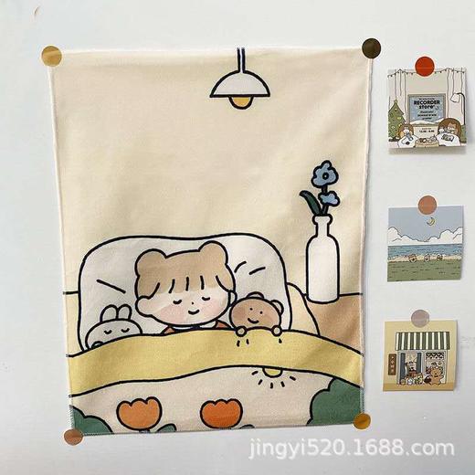 【ins网红少女心背景布】宿舍卧室桌面床头挂布房间家居饰品小物 商品图7