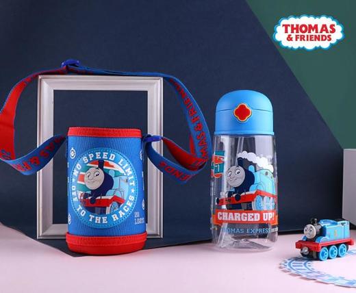 【托马斯】*儿童大容量夏季水杯带布套塑料水杯吸管杯小学生宝宝外出杯 商品图1