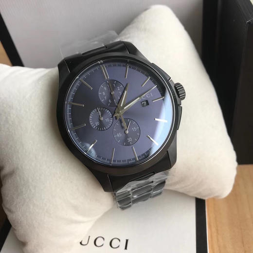 原单品质 Gucci古驰 小蜜蜂精钢G-timeless系列男表，配件原装厂出。原装瑞士石英机芯，多功能六针腕表，蓝宝石玻璃镜面，表盘尺寸42mm 全套专柜包装！ 商品图6