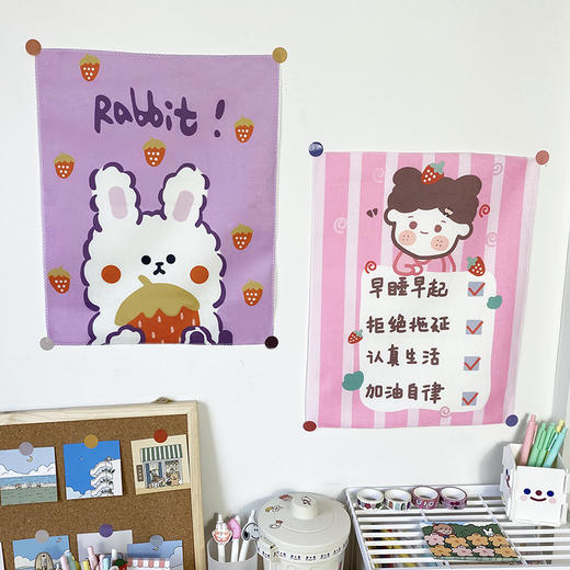 【ins网红少女心背景布】宿舍卧室桌面床头挂布房间家居饰品小物 商品图0