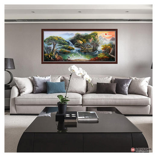 林峰极《山水油画》71×168cm 油画横幅作品 客厅/卧室挂画 商品图2