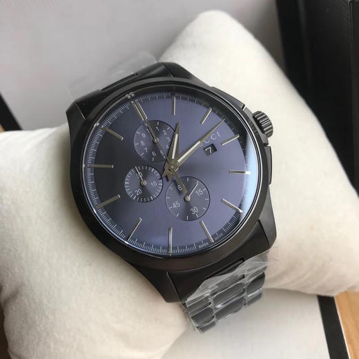 原单品质 Gucci古驰 小蜜蜂精钢G-timeless系列男表，配件原装厂出。原装瑞士石英机芯，多功能六针腕表，蓝宝石玻璃镜面，表盘尺寸42mm 全套专柜包装！ 商品图7