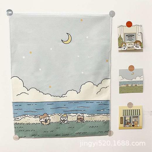 【ins网红少女心背景布】宿舍卧室桌面床头挂布房间家居饰品小物 商品图5