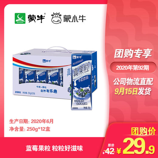 真果粒蓝莓果粒康美苗条装250g×12盒 商品图0