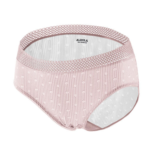 雅黛丽内裤女舒适中腰印花条纹蕾丝边纯棉裆部亲肤内裤4条混色装DYK03061(盒装) 商品图1