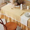 方桌布复古蕾丝格纹餐桌布艺 商品缩略图2