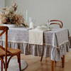 方桌布复古蕾丝格纹餐桌布艺 商品缩略图1