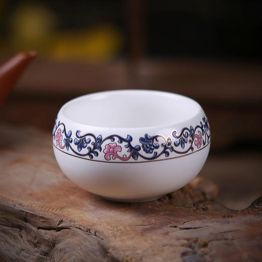 【茶杯/品茗杯】圆形单杯_兰藤花茶杯主人杯青花瓷 商品图0