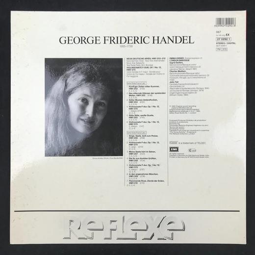 LP黑胶唱片 亨德尔作品演奏 圣歌、奏鸣曲等 女高音：艾玛·柯克比 商品图1