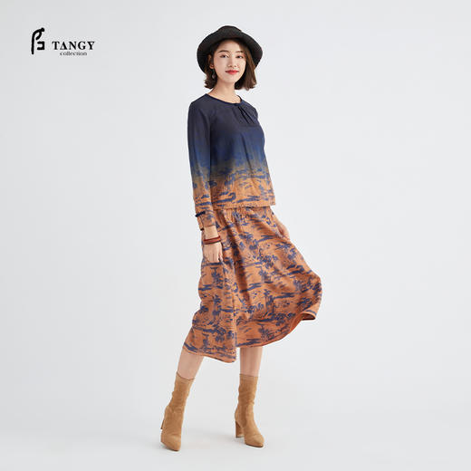 TANGY Collection / 天意精品 烟蓝系列 色织提花莨绸帽子 商品图1