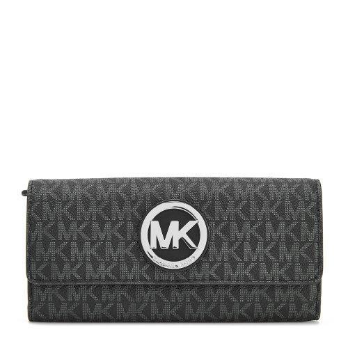 Michael Kors/迈克·科尔斯黑色PVC/配皮女士长款钱夹 商品图0