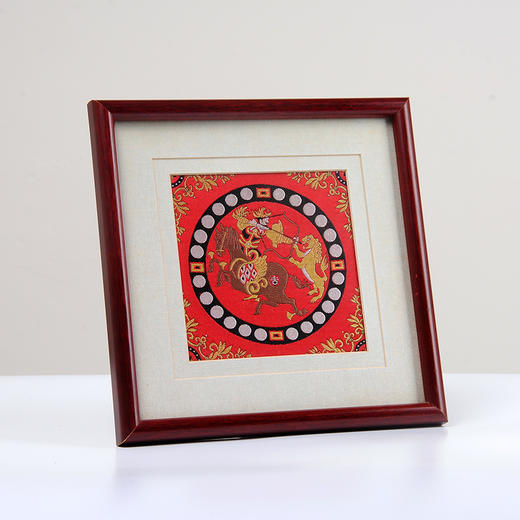 蜀锦画框-狩猎图 商品图1