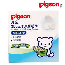 贝亲 婴儿玉米爽身粉饼30g