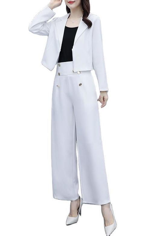MQQ-6658春秋气质阔腿裤小西装套装 商品图4