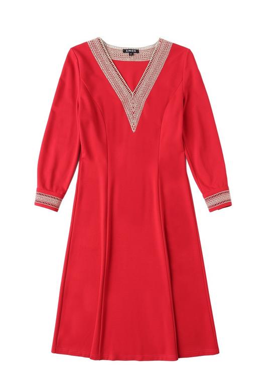 TQ-2849秋新款妈妈装时尚优雅婚宴礼服连衣裙 商品图4