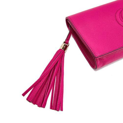 GUCCI/古驰女士玫红色皮质手拿包336753-A7M0G-5523玫红色 商品图3