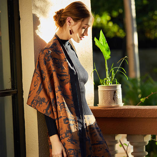 TANGY Collection / 天意精品 烟蓝系列 长绒棉羊绒线迹毛衫 商品图3