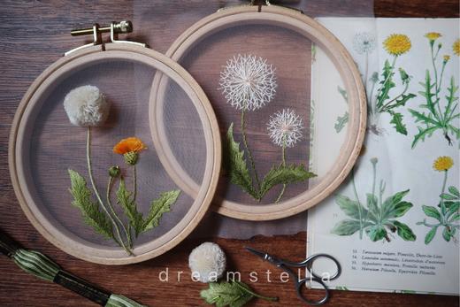 【漫乐集】原创刺绣蒲公英材料包（不含课程） 商品图1
