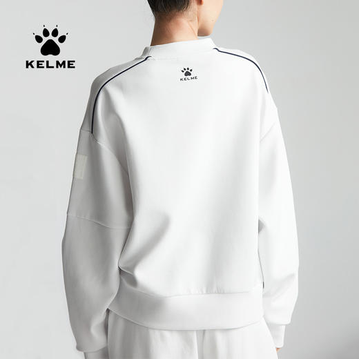 卡尔美秋冬彩色方块撞色图案套头卫衣女宽松休闲廓形上衣 商品图3