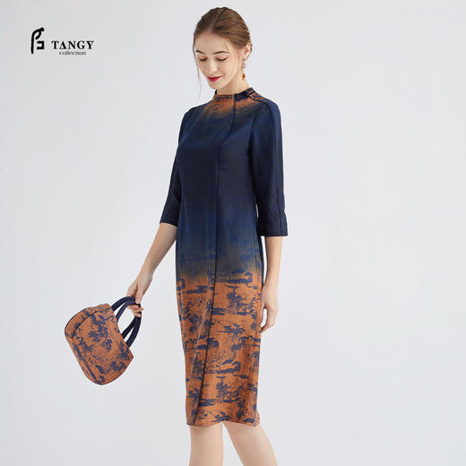 TANGY Collection / 天意精品 烟蓝系列 半莨印花包包 商品图3