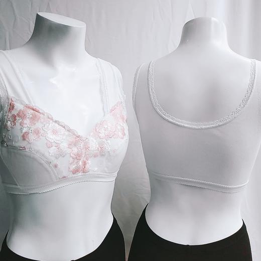 WD002刺绣花边透气面料无钢圈舒适中老年妈妈健康短文胸 商品图4