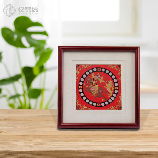 蜀锦画框-狩猎图 商品图0