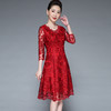 DYSL-Q5446网纱绣花大码妈妈装高贵气质婚宴喜婆婆连衣裙 商品缩略图1