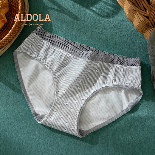 雅黛丽内裤女印花条纹蕾丝边舒适中腰纯棉裆部亲肤内裤单条装DYK03061 商品图0