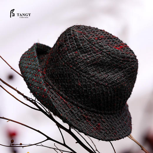 TANGY Collection / 天意精品 烟蓝系列 色织提花莨绸帽子 商品图0