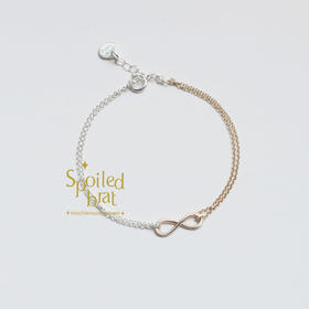 spoiledbat jewelry金银无极限银手链
