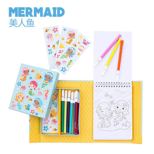 TIGERTRIBE澳洲进口水彩画画儿童创意涂色绘本便携旅行装 商品图6