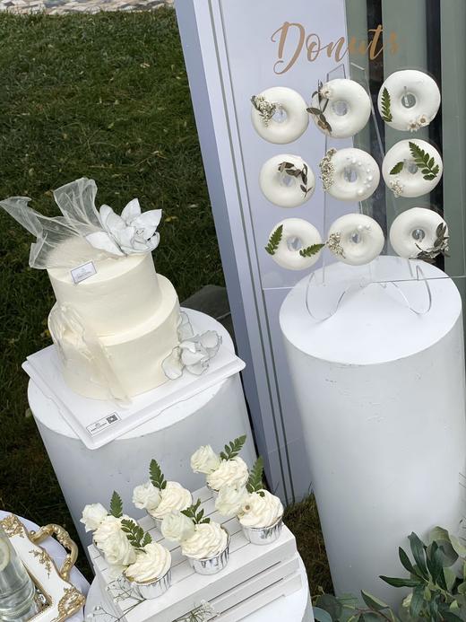 草坪婚礼-白色系婚礼甜品台 商品图2