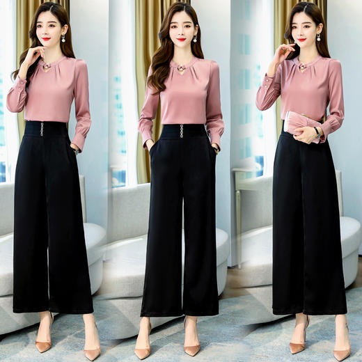 WZNH-HMQY2091秋季气质显瘦长袖时尚减龄套装 商品图1