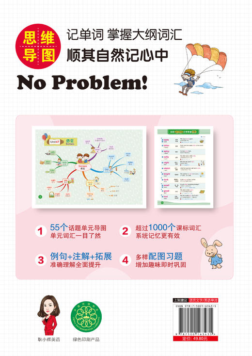 全彩思维导图小学英语语小学英语单词全2册 商品图2