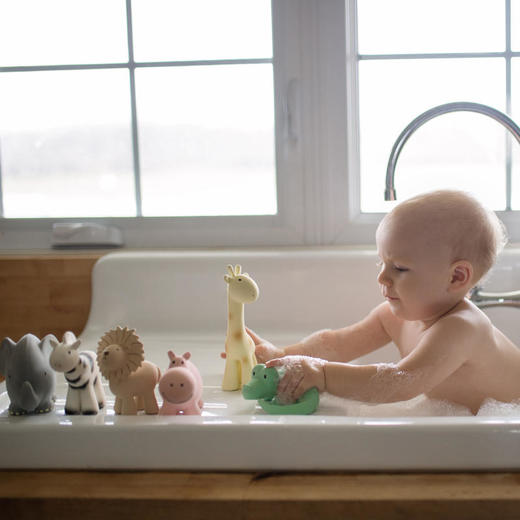 Tikiri丛林动物系列乳胶摇铃牙胶浴室玩具 商品图2