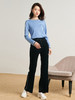 春秋外穿大码薄款软奶蓝毛衣女式套头长袖蓝色上衣 商品缩略图2