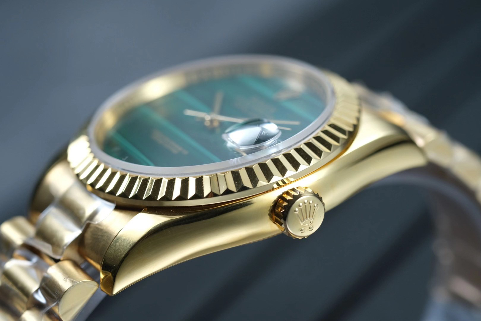 极力推荐孔雀石劳力士日志36孔雀石骚绿重磅来袭劳力士稀有孔雀石盘面