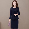 QYM-YJ-X801-Y短款西装外套职业套装连衣裙两件套 商品缩略图1