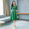 WZNH-BBL9960圆领套头宽松纯色清新森系可爱时尚连衣裙 商品缩略图2